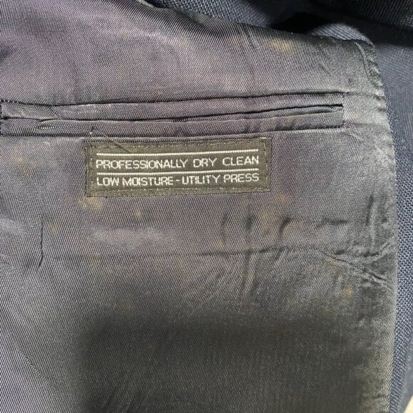 Stafford blazer sport coat jacket navy gold buttons - Picture 6 of 7